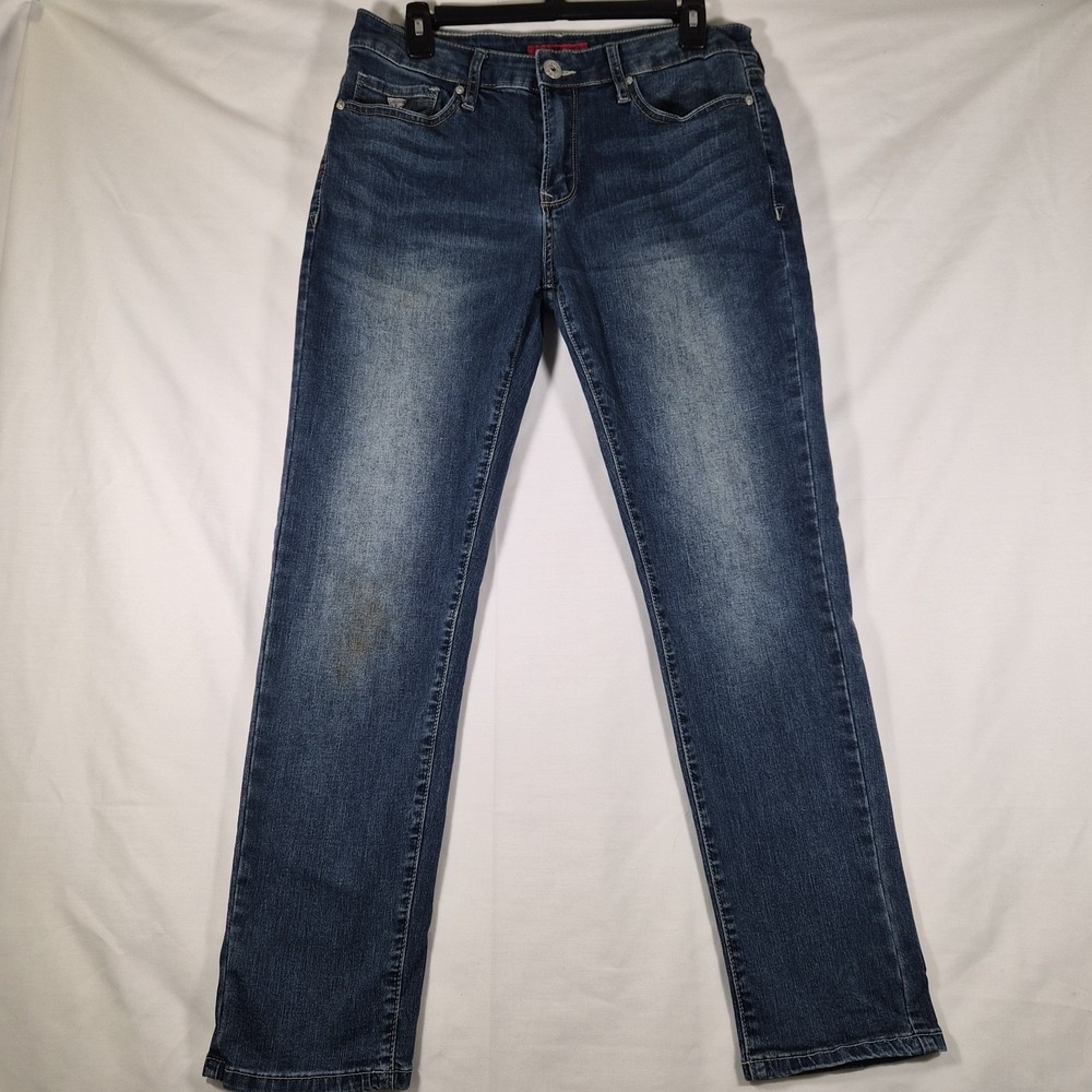 Y2k GUESS Jeans Mens 32x30 Straight Leg Medium Wash Stretch Denim Casual Classic